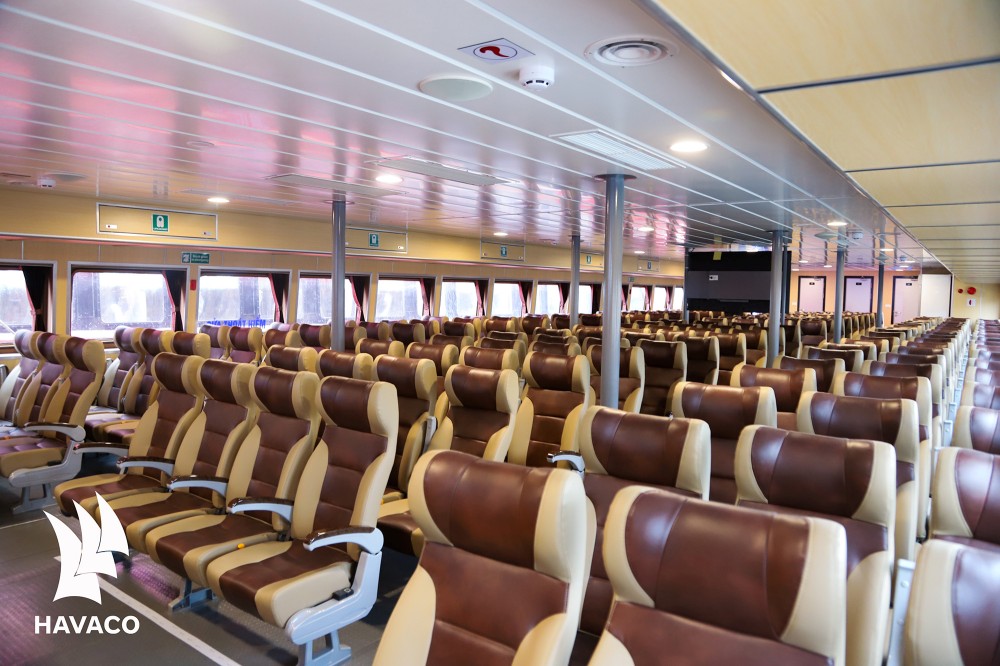 Ghê ngồi Tàu cao tốc HAVACO Tuần Châu Express từ Ao Tiên đi Cô Tô